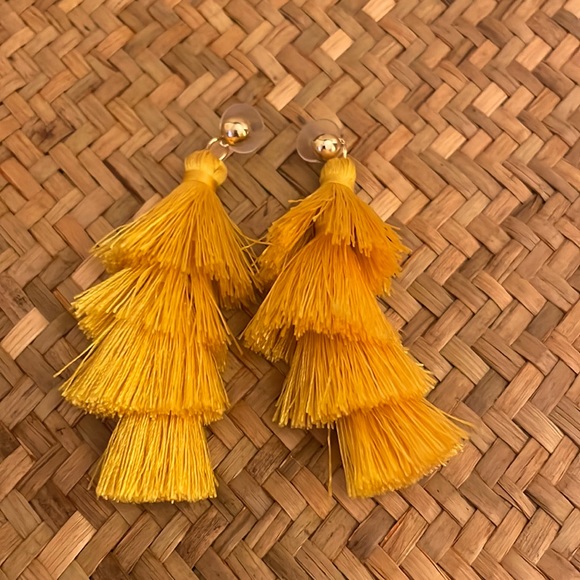 Jewelry - Yellow Tassel Earrings